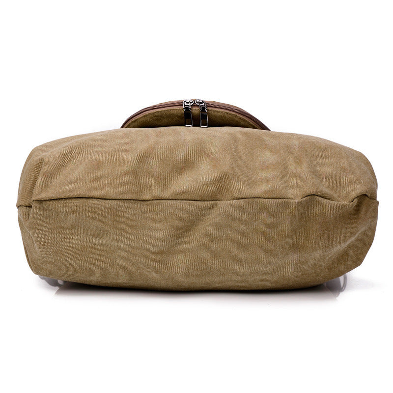 Grote canvas tas met contrasthengsels