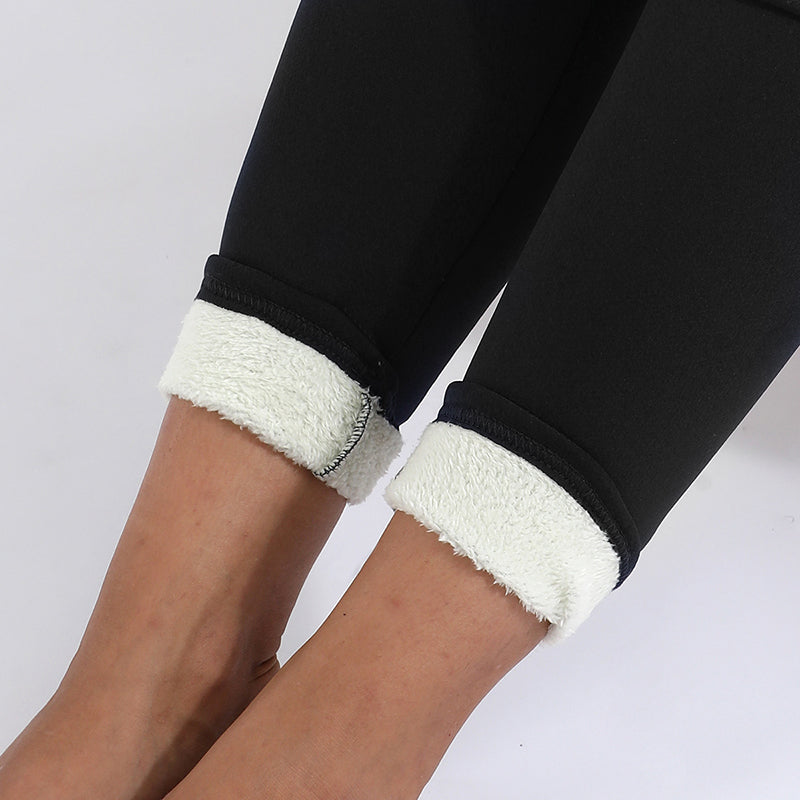 Dikke gevoerde thermo legging met hoge taille