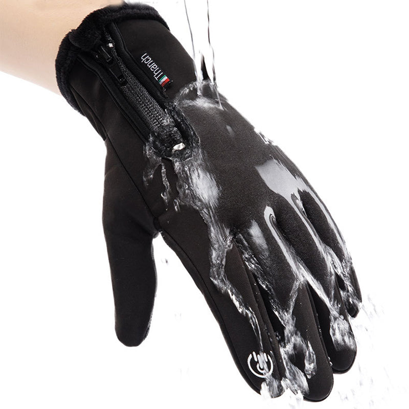 Winterhandschoenen met ritsvak op de handrug