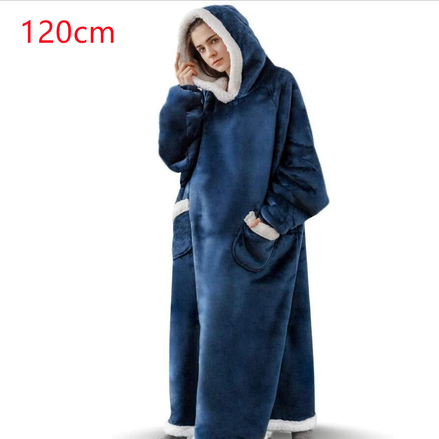 Oversized hoodie deken met sherpa capuchon