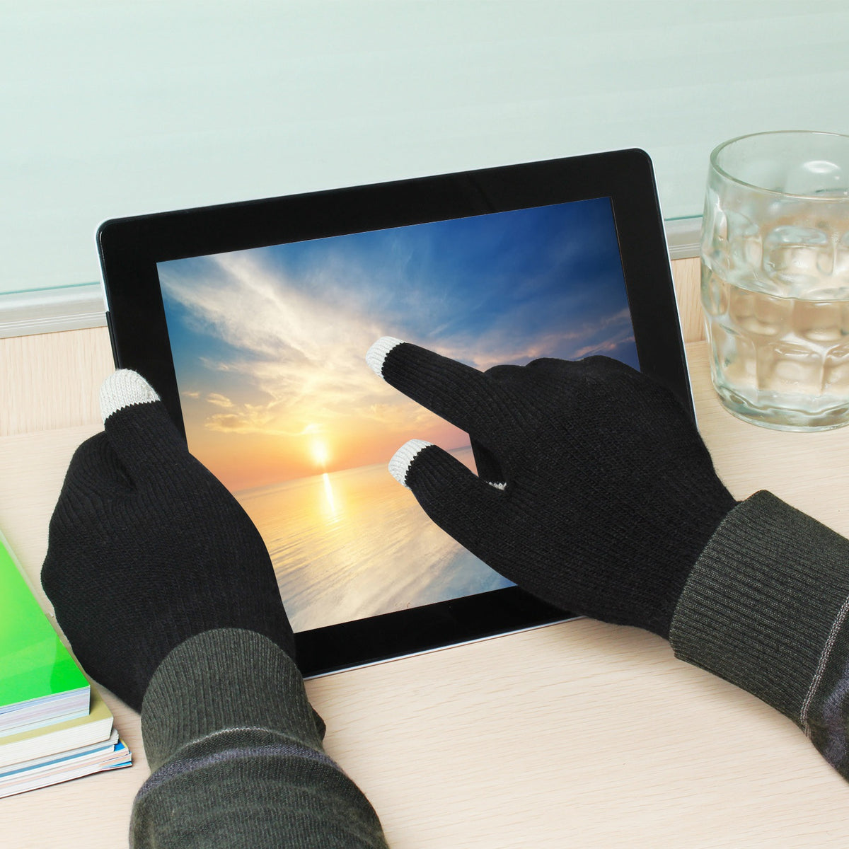 Gebreide touchscreen handschoenen