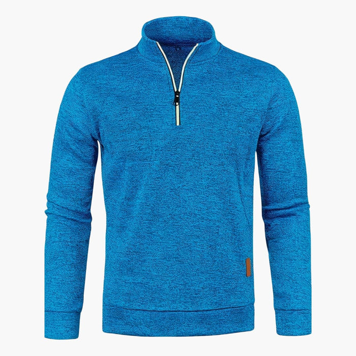 Heren Pullover met Halve Rits en Lange Mouwen