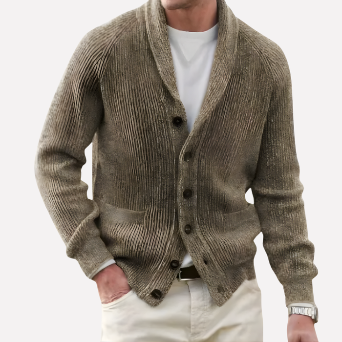 Heren Shawl Cardigan met Knoopsluiting voor Casual