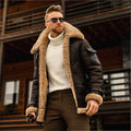 Winterjas heren met grote bontkraag