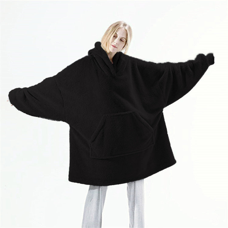 Oversized hoodie deken met grote buidelzak