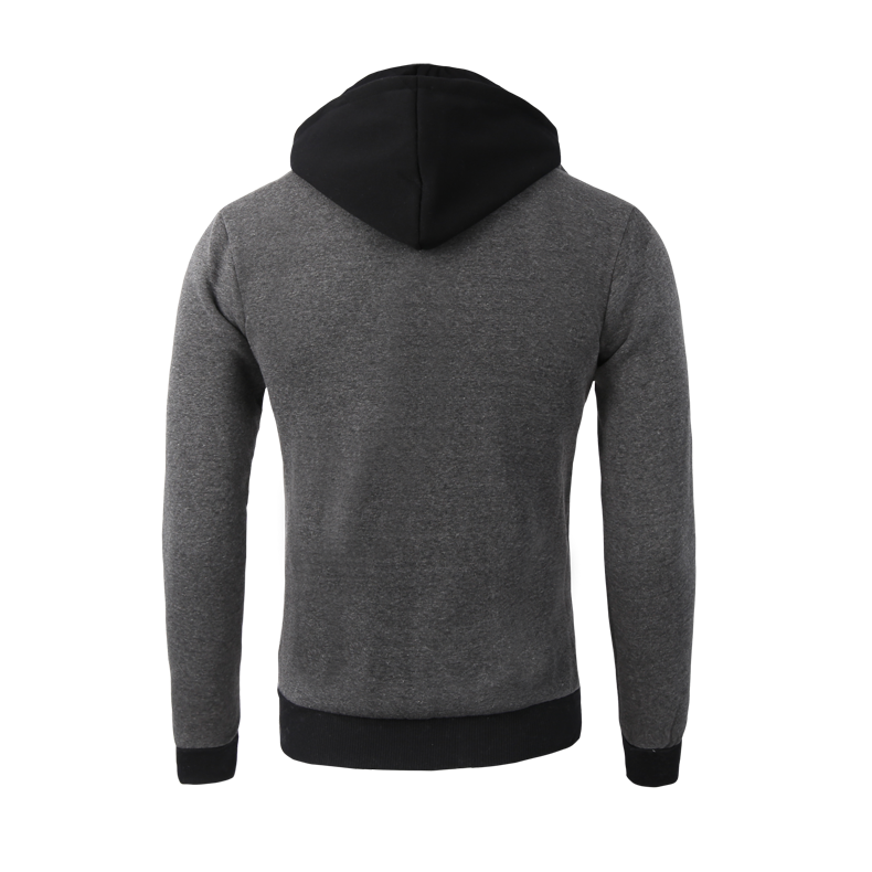 Slim fit sweatvest met capuchon en hoge kraag