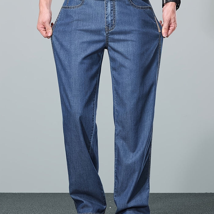 Heren Relaxed Straight-Leg Jeans met Klassieke Pasvorm