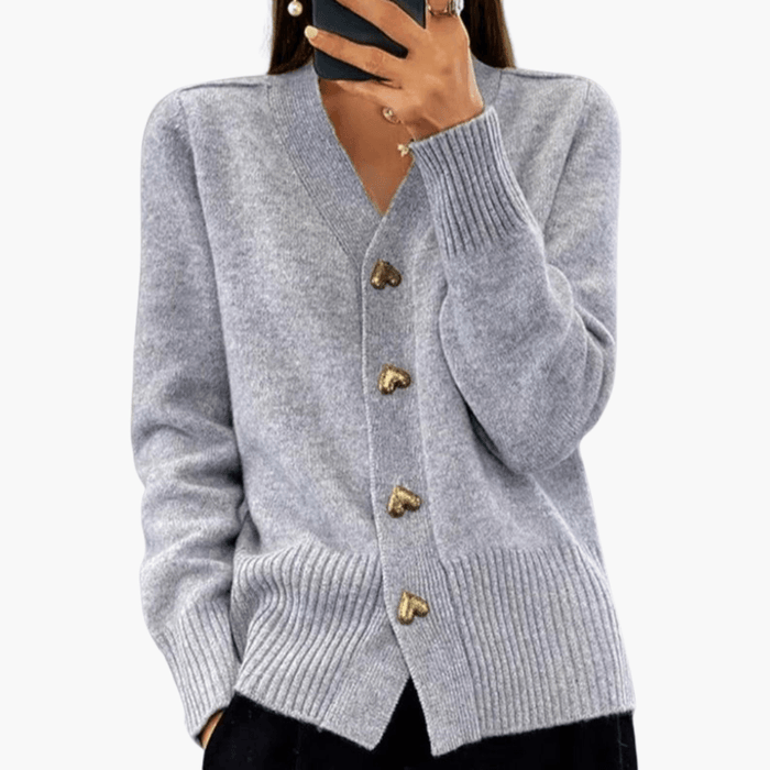 Dames Cardigan met Hartknopen