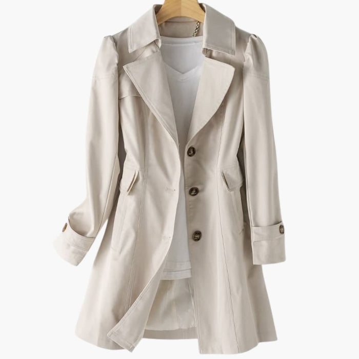 Dames Trenchcoat met Verstelbare Taille