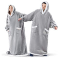 Oversized hoodie deken met sherpa capuchon