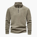 Heren Zip-Up Fleece Pullover met Zachte Voering
