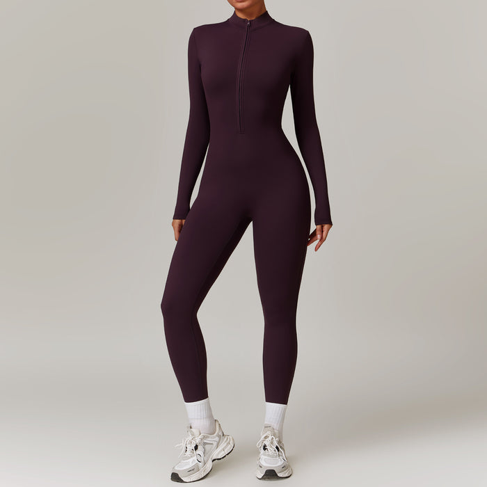 Fenna | Sportjumpsuit met rits, duimgaten en warme voering