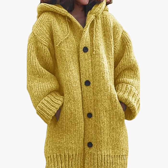 Dames Hoodie Cardigan met Lange Snit