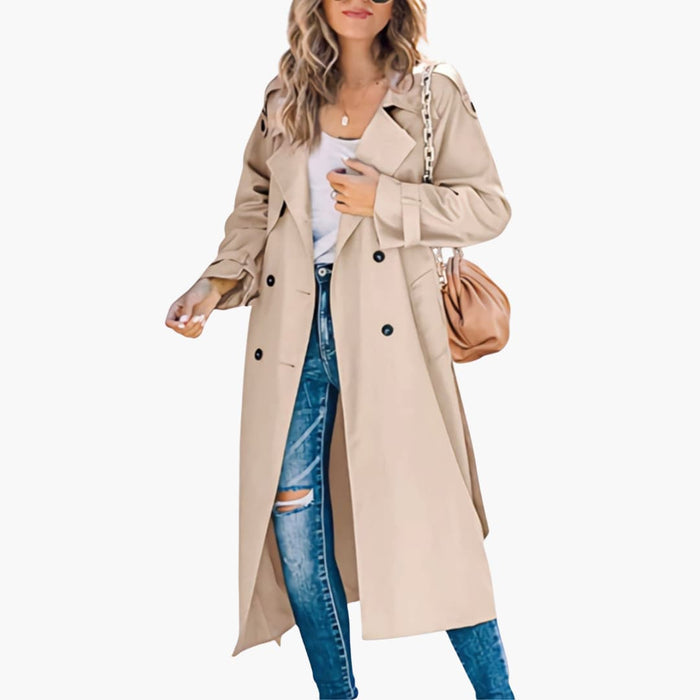 Dames Trenchcoat met Knopenlijst