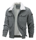 Corduroy jas heren met sherpa kraag