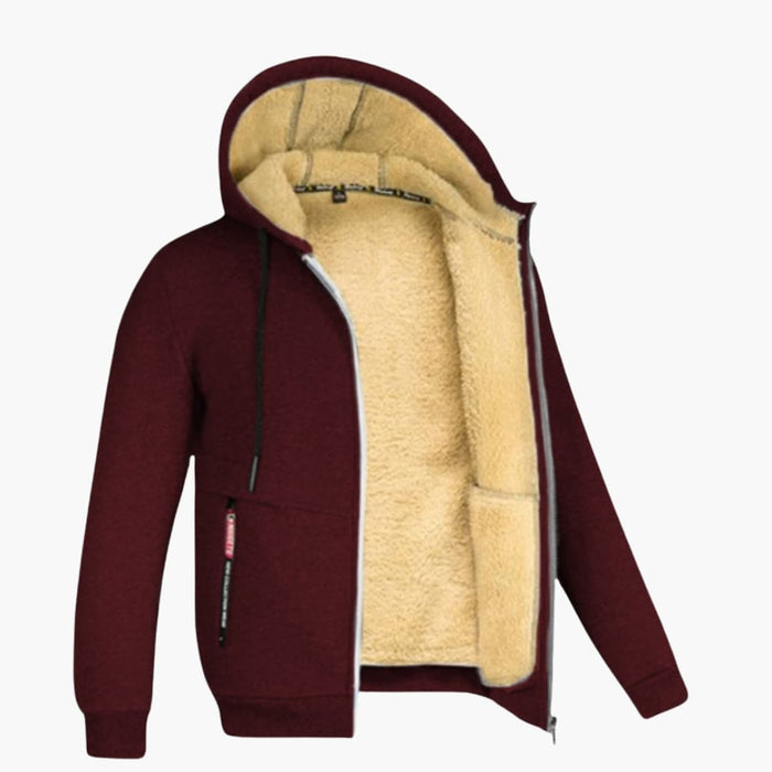 Heren Hooded Jacket met Rits en Voering