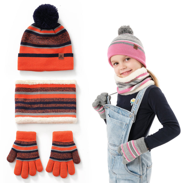 Lotte | Gebreide winterset kinderen: muts, sjaal en handschoenen