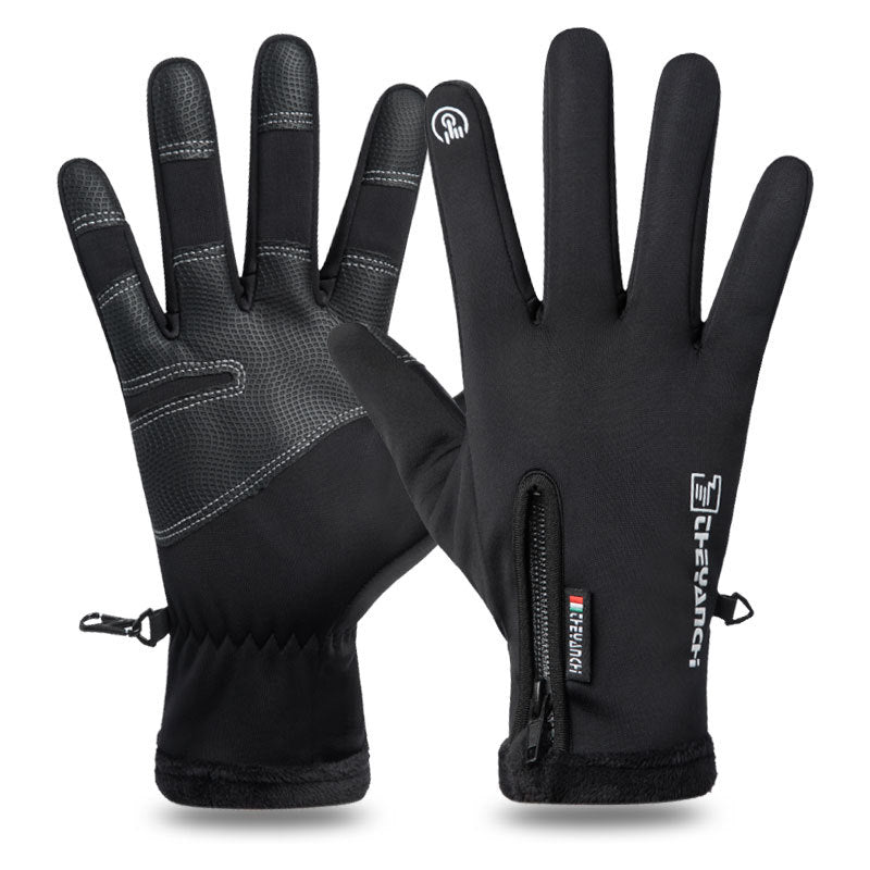 Winterhandschoenen met ritsvak op de handrug