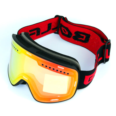 Skibril met spiegelende dubbele lens