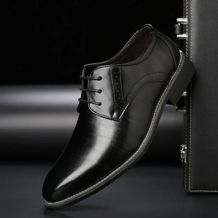 Heren Veterschoenen Brogue Details met Puntneus