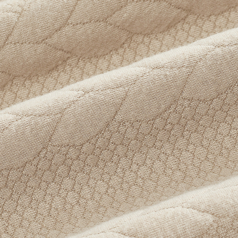Trui heren met halve rits en jacquard