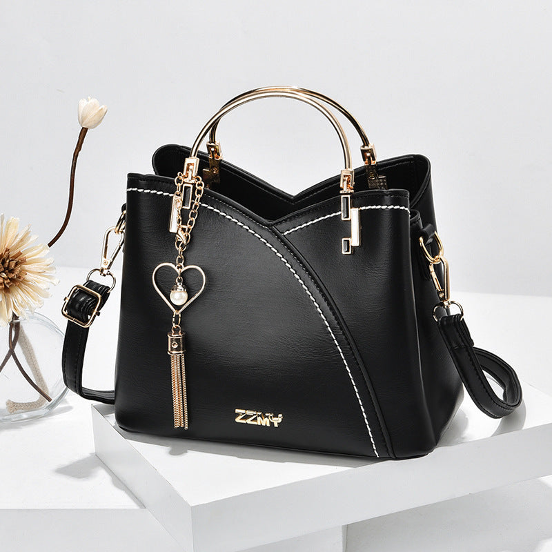 Colour block handtas met hartje