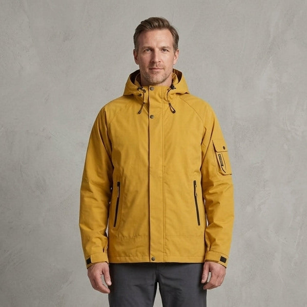 Heren Hooded Jacket met Rits en Zakken