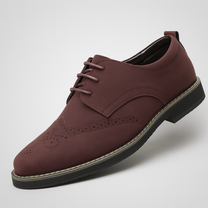 Heren Brogue Oxford Schoenen met Veters en Geprofileerde Zool