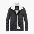 Heren Corduroy Jacket met Shearling Voering en Knopen Sluiting