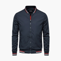 Heren Bomberjack met Streepdetails en Ritsluiting