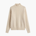 Dames Turtleneck Sweater met Textuur Breiwerk en Lange Mouwen