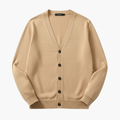 Heren Cardigan met V-hals en Knopen Sluiting