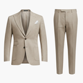 Heren Twee-Piece Pak met Notch Lapel en Flat-Front Broek