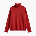 Dames Turtleneck Trui met Knopenmanchetten