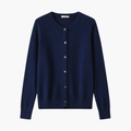 Dames Klassieke Gebreide Cardigan met Knopen en Geribde Mouwen