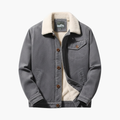 Heren Corduroy Jacket met Sherpa Voering en Knopen Sluiting
