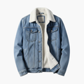 Heren Denim Jacket met Sherpa Kraag