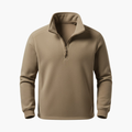 Heren Fleece Pullover met Halve Rits Kraag