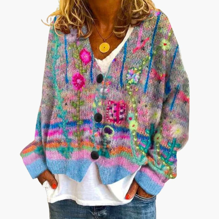 Dames Cardigan met Patroon Breiwerk