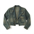 Dames Denim Jas met Reverskraag en Ritszakken