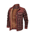 Heren Geruite Shirtjas met Sherpa Voering en Drukknopen