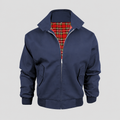 Heren Harrington Jacket met Geruite Voering en Ritssluiting
