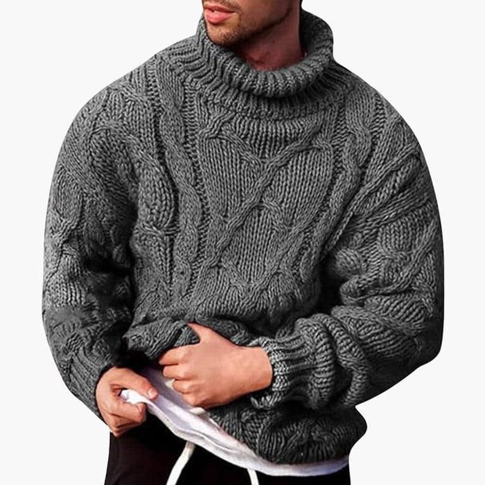 Heren Coltrui Pullover met Kabelbreipatroon