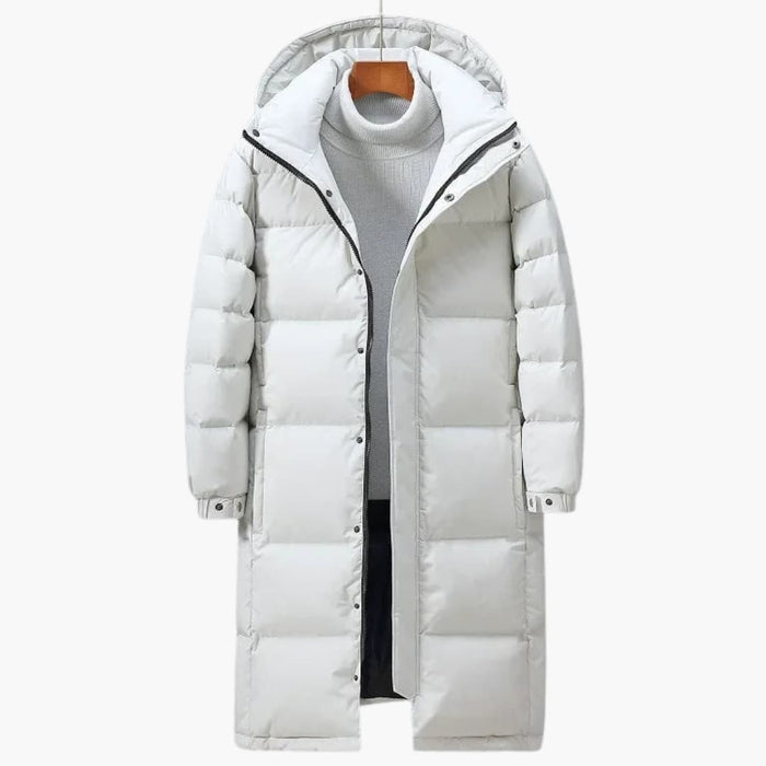 Heren Lange Parka met Capuchon en Rits