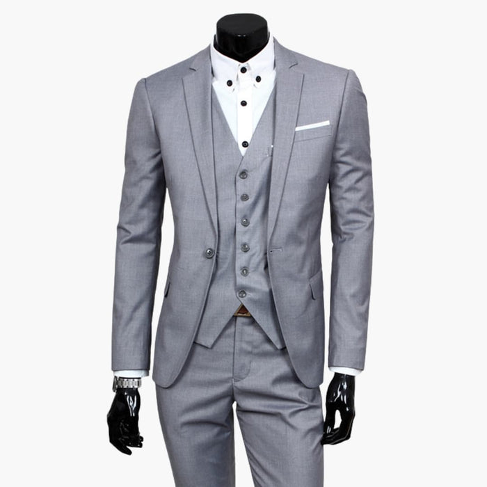 Heren Pak Set met Jas en Vest