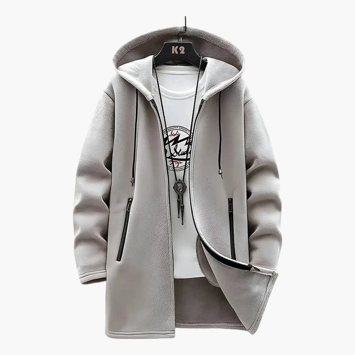 Heren Hooded Zip Jacket met Trekkoord en Binnenvoering