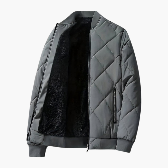 Heren Gewatteerde Jas met Fleece Voering en Ritszakken