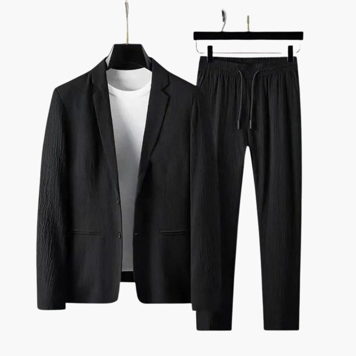 Heren Twee-delige Blazer Pak met Touwsluiting Broek