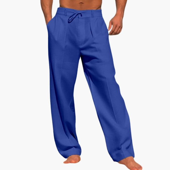 Heren Wijde Pantalon met Elastische Taille en Zakken