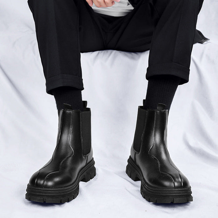 Heren Chelsea Boots met Chunky Zool en Elastische Inzet